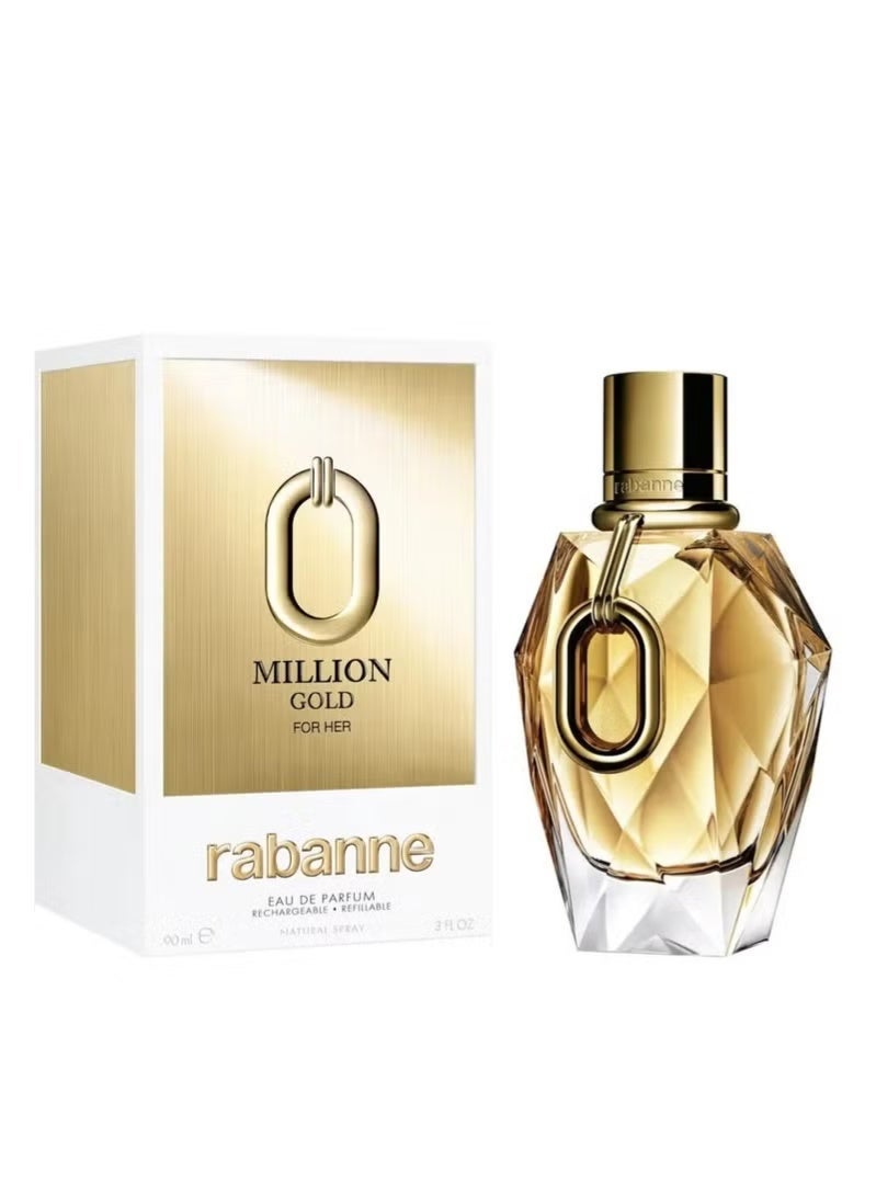 MILLION Paco Rabanne Million Gold Eau de Parfum for Women 90ml - Image 2